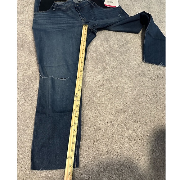 NWT Isabel Maternity 18 Distressed Medium Wash Skinny Jeans; Side Panel Pants - Picture 7 of 9